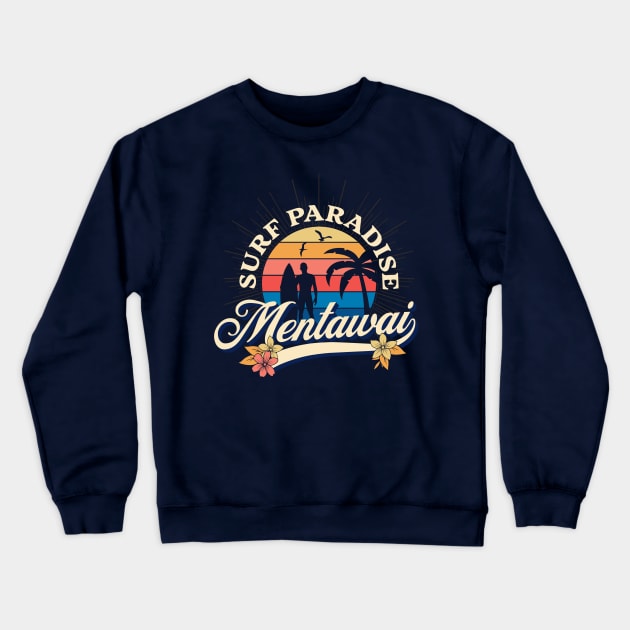 Mentawai Surf Paradise Crewneck Sweatshirt by Metavershort